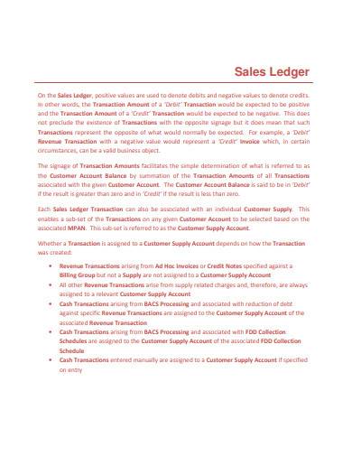 sales ledger