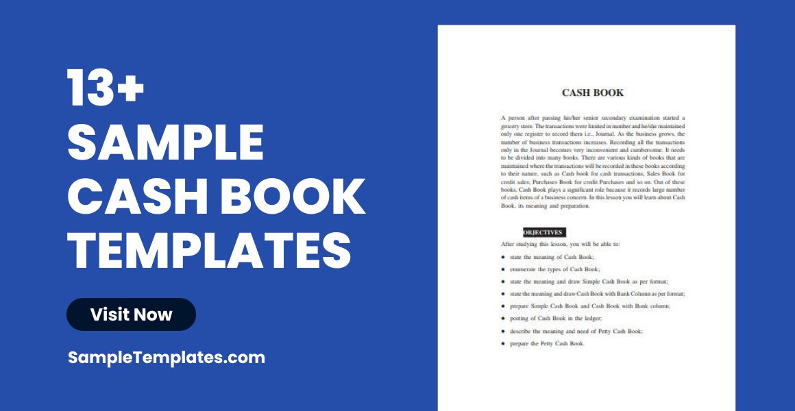 Sample Cash Book Templates