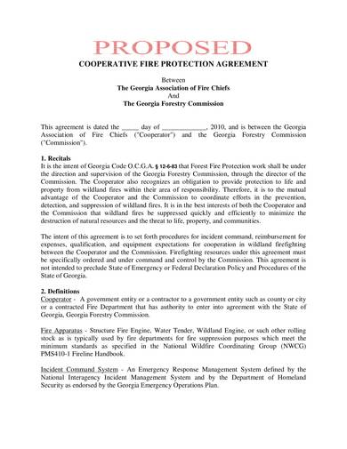 sample cooperative fire protection agreement