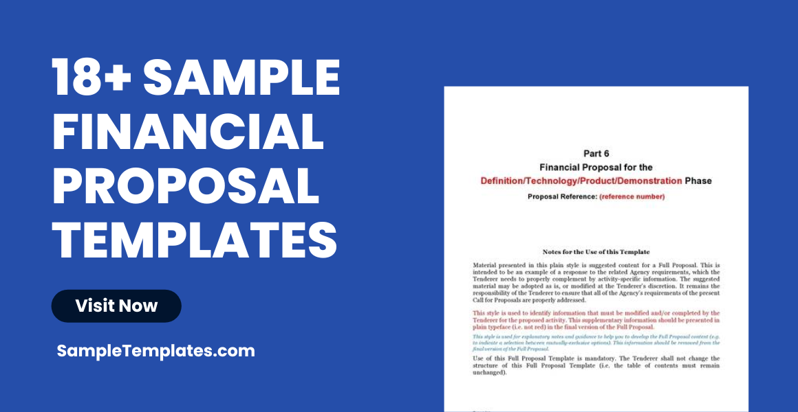 sample financial proposal template