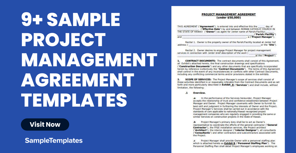 sample project management agreement template