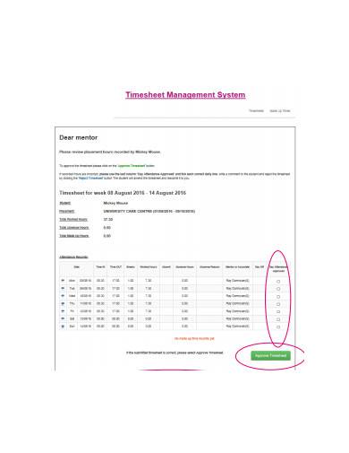 time sheet management system
