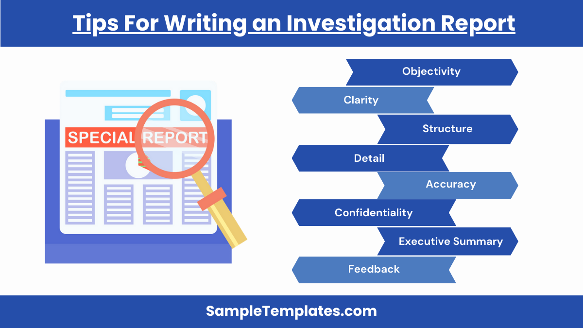 tips for writing an investigation report