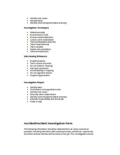 workplace investigation checklist in doc