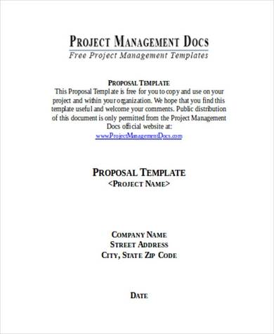 6 page project management proposal sample in doc