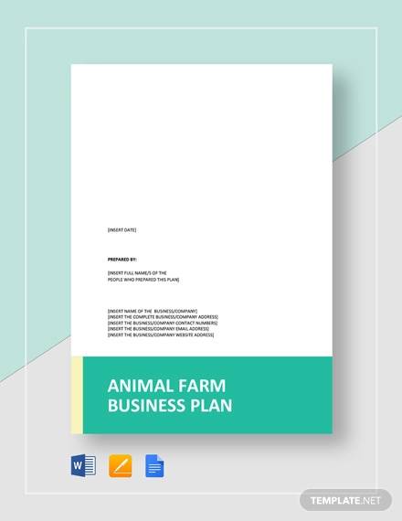 animal farm business plan template
