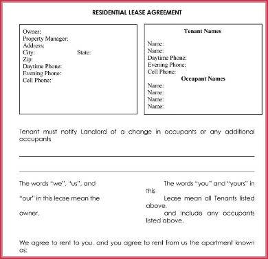 apartment lease agreement sample