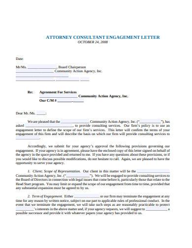 attorney consultant engagement letter