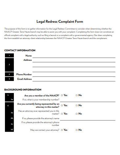 attorney legal complaint form