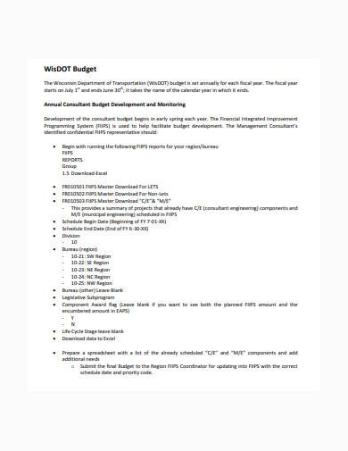 basic consultant budget template