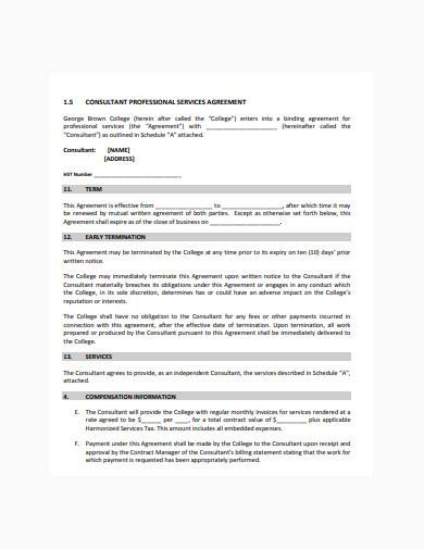 basic consultant contract agreement template