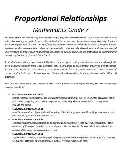 FREE 10+ Proportional Relationship Samples in PDF | DOC