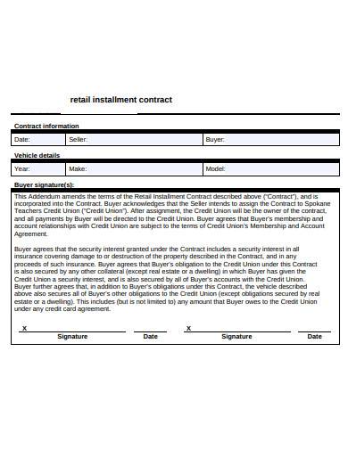 basic retail installment contract