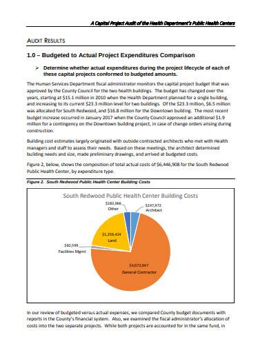 capital project audit report
