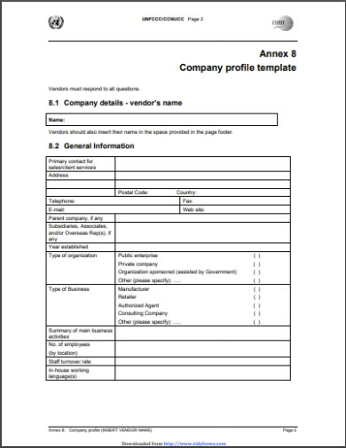 company profile for catering business template