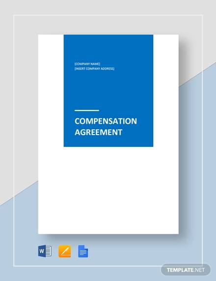 compensation agreement template