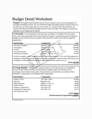 consultant budget in pdf