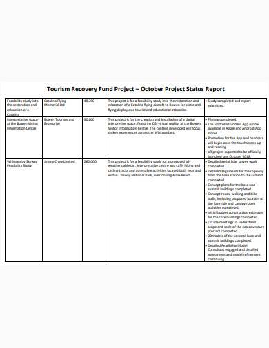 consultant project status report template