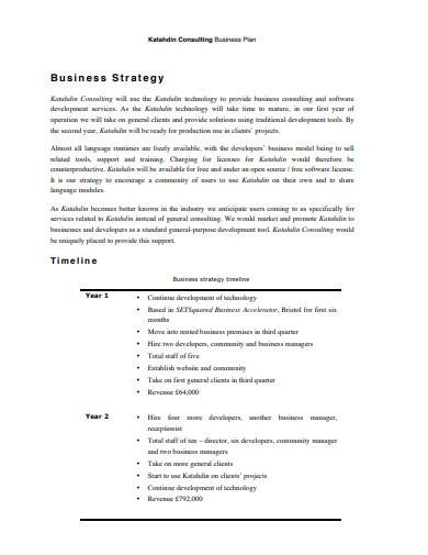 business plan on consulting business