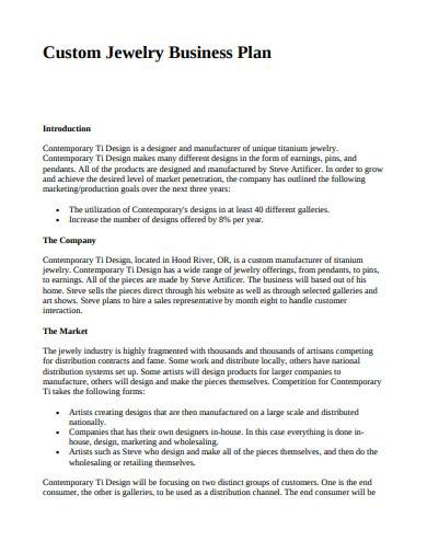 distribution business plan template