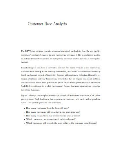 customer base analysis