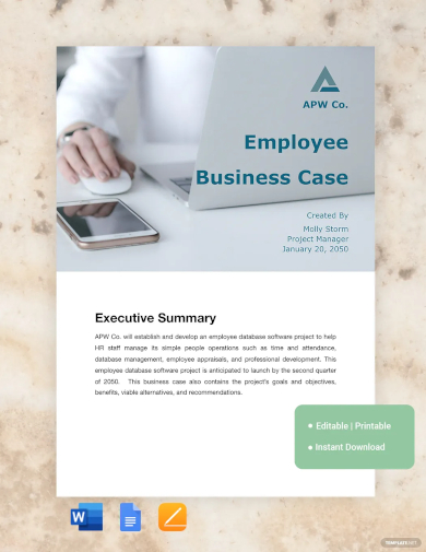 employee business case template