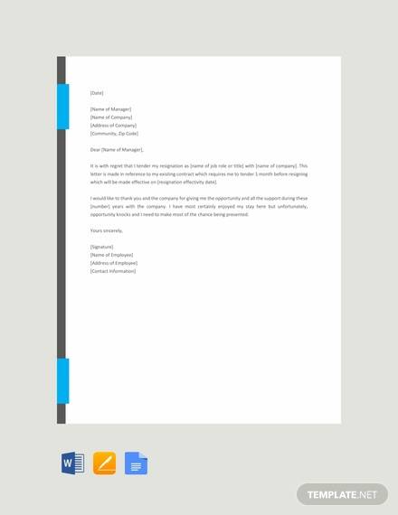 free resignation letter for private company template