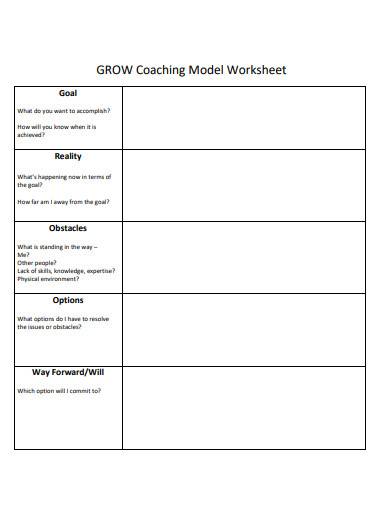 FREE 9 GROW Coaching Model Samples In PDF MS Word