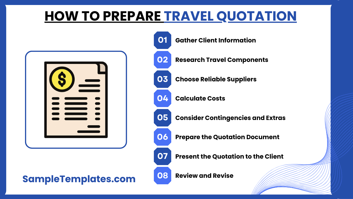 how to prepare travel quotations