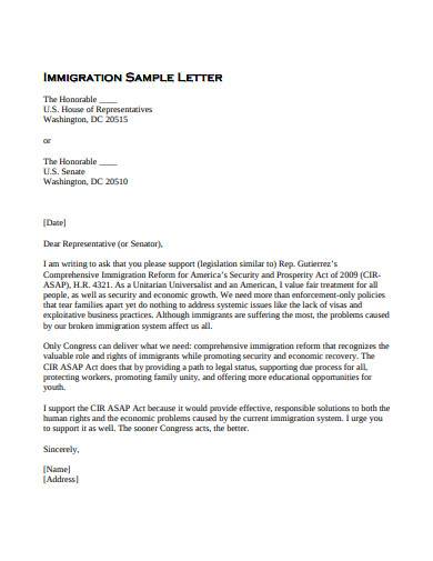 Free 6 Letter Of Support For Immigration Samples In Pdf