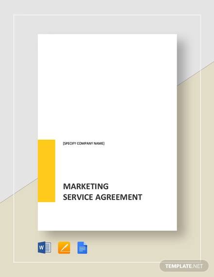 marketing services agreement template