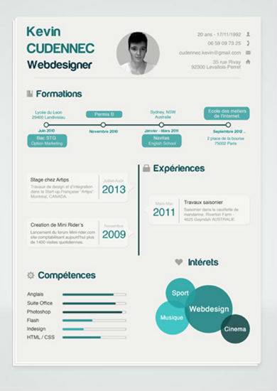 modern web designer infographic resume template 