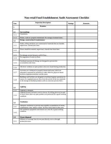 non retail cleaning checklist sample