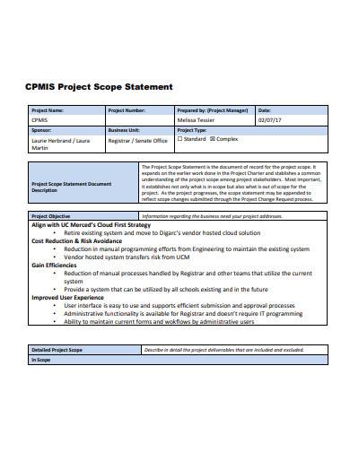 FREE 10 Project Scope Statement Samples In PDF MS Word