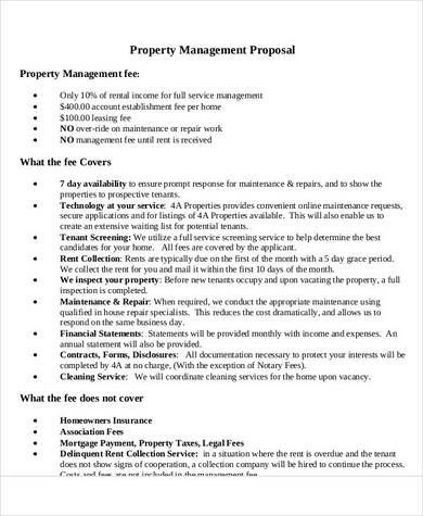 property management proposal sample in pdf