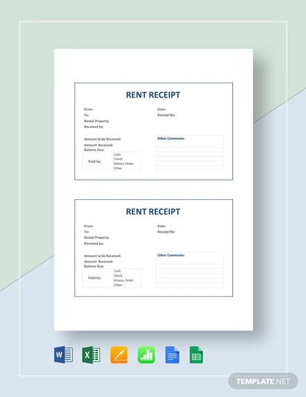 free 8 sample rent receipts in ms word pdf