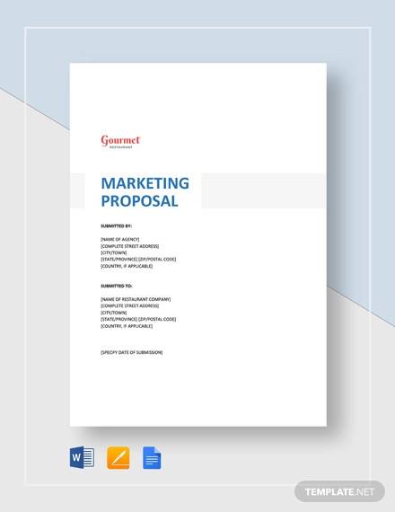 restaurant marketing proposal template1