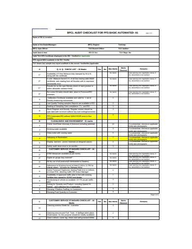 retail cleaning audit checklist sample