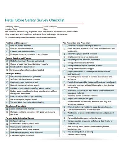 Printable Retail Store Daily Checklist Francesco Printable