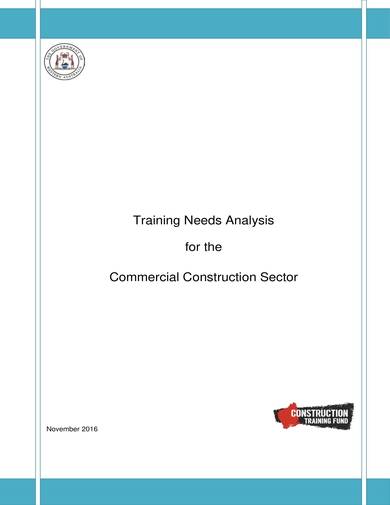 sample commercial construction sector training needs analysis