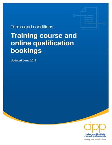 sample training course and online qualification bookings terms and conditions