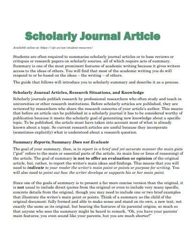 scholary journal article