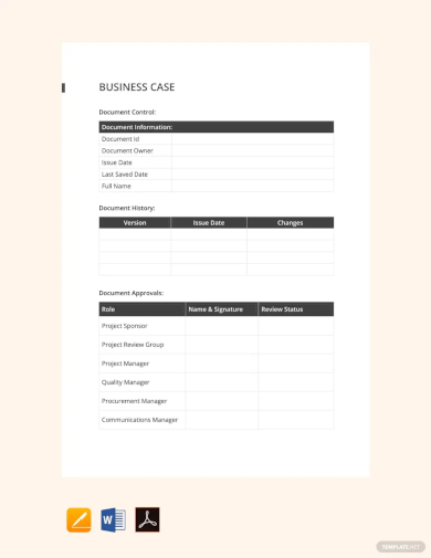 simple business case template