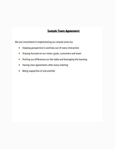 simple team agreement template