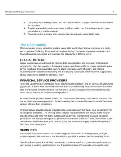 supply chain finance opportunity
