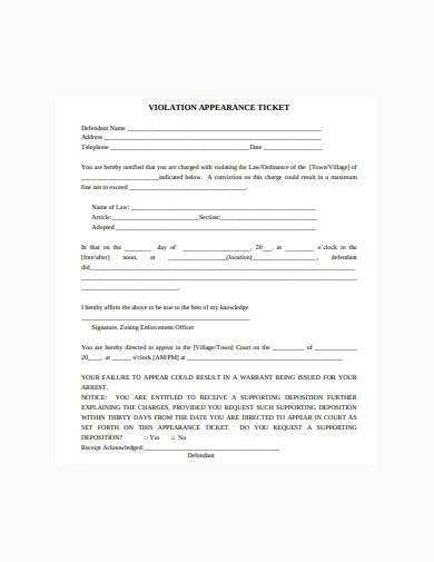 supporting deposition notice sample