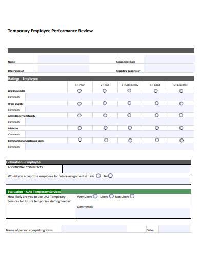 Free 10 Sample Employee Performance Review Forms In Ms FREE 7+ Sample