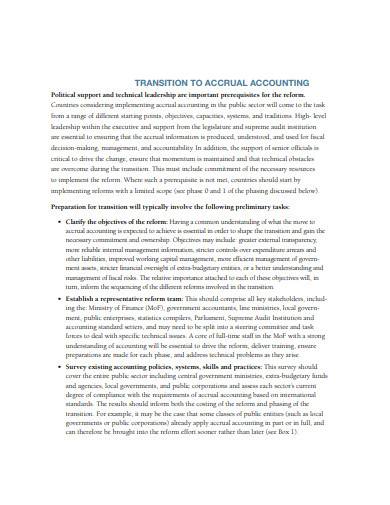 transition to accrual basis of accounting