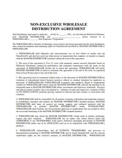 wholesale distribution agreement