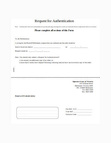 FREE 10 Request For Authentication Samples In PDF MS Word